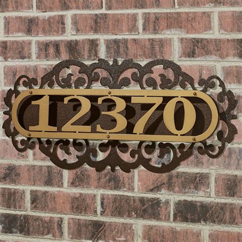 metal house address numbers